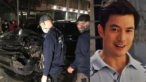 Diether Ocampo rushed to hospital after car crash in Makati City.